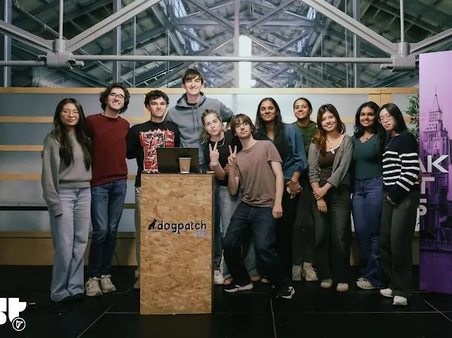 Group photo at the Solana hackathon, Dogpatch Labs